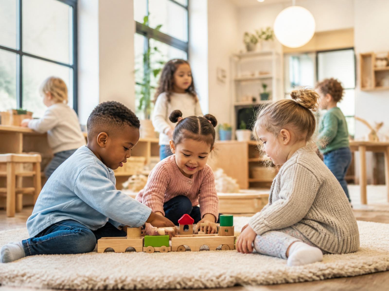 Children playing at My First Daycare Adventures, a bilingual daycare in Shelton, CT